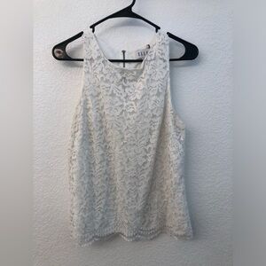 White floral tank, size L